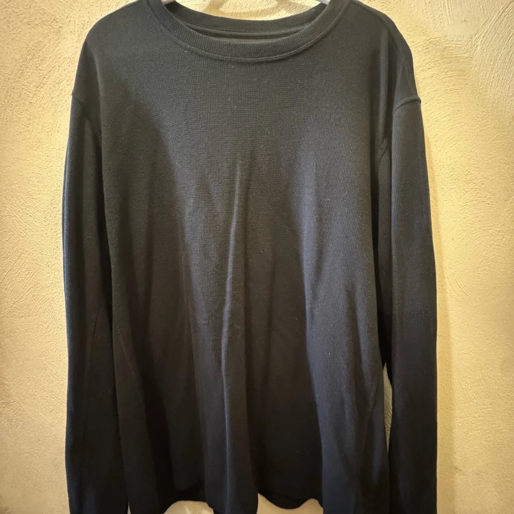 Magellan Outdoors Mens 2XL Moisture-Wicking Long Sleeve Shirt Navy Classic Fit
